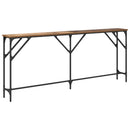 vidaXL Konzolasztal Öreg fa 180 x 23 x 75 cm Műgyantás fa és fém