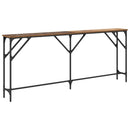 vidaXL Konzolasztal Öreg fa 180 x 23 x 75 cm Műgyantás fa és fém