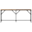 vidaXL Konzolasztal Öreg fa 180 x 23 x 75 cm Műgyantás fa és fém