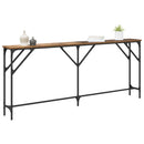 vidaXL Konzolasztal Öreg fa 180 x 23 x 75 cm Műgyantás fa és fém