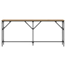 vidaXL Konzolasztal kézműves tölgy 180 x 23 x 75 cm