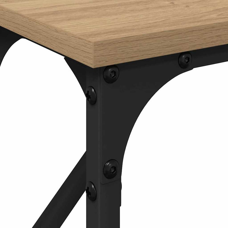 vidaXL Konzolasztal kézműves tölgy 140 x 23 x 75 cm