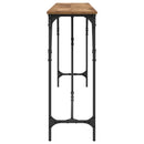 vidaXL Konzolasztal Öreg fa 200 x 29 x 75 cm Műgyantás fa és fém