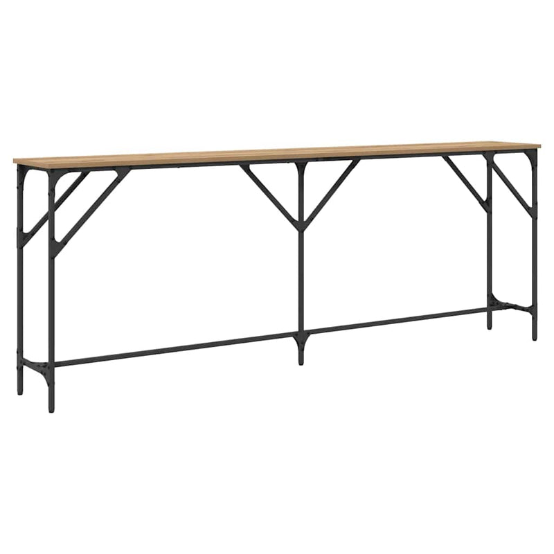 vidaXL Konzol Asztal kézműves tölgy 200 x 29 x 75 cm