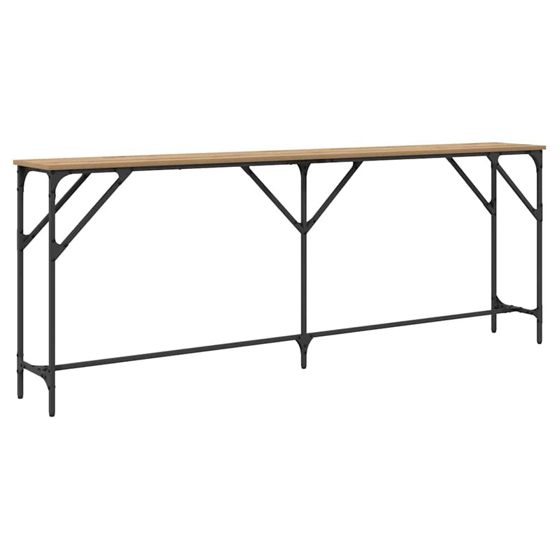 vidaXL Konzol Asztal kézműves tölgy 200 x 29 x 75 cm