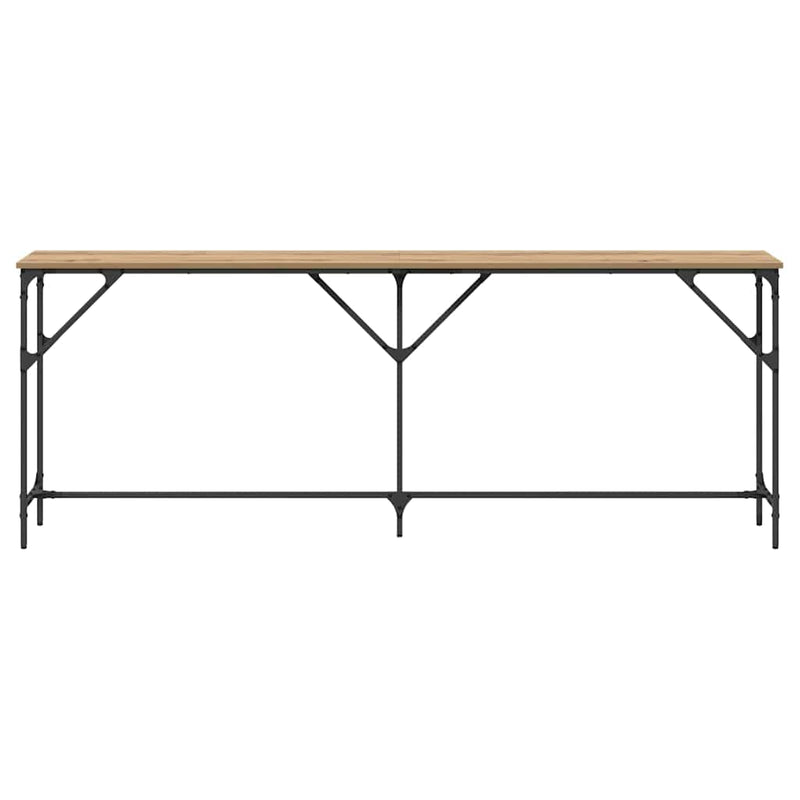 vidaXL Konzol Asztal kézműves tölgy 200 x 29 x 75 cm