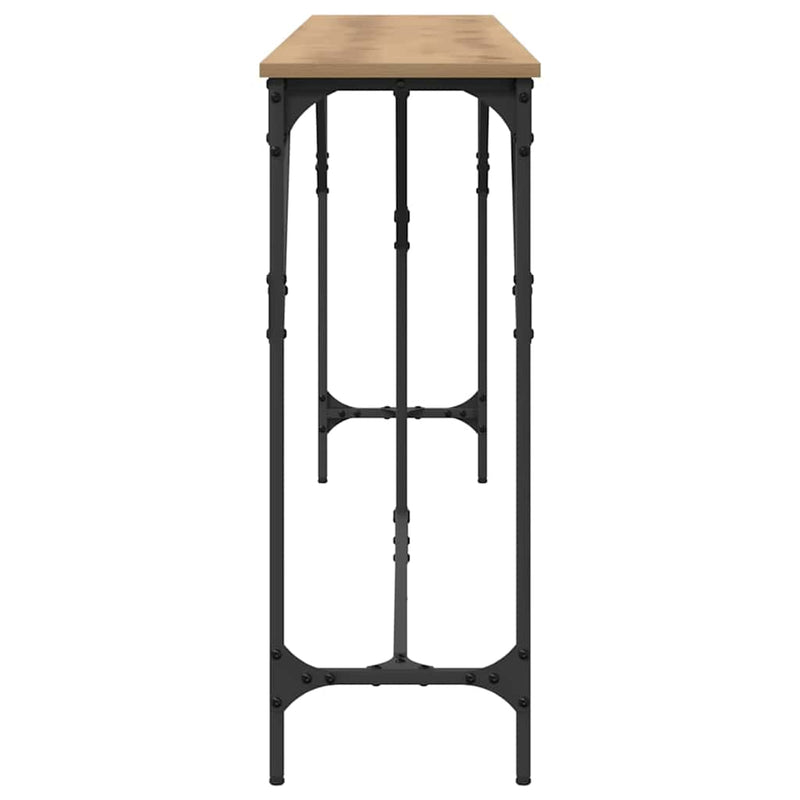 vidaXL Konzolasztal kézműves tölgy 200 x 29 x 75 cm