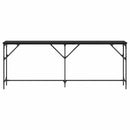 vidaXL Konzolasztal Musta tammi 200 x 29 x 75 cm Műgyantás fa és fém