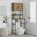 vidaXL Mosógépszekrény kézműves tölgy 68 x 48,5 x 194 cm