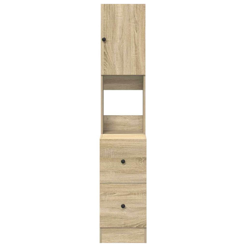 vidaXL Konyhaszekrény fiókkal polcokkal Bézs 35 x 50 x 180 cm Faanyag