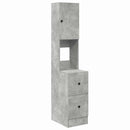 vidaXL Konyhaszekrény fiókkal ajtóval Szürke 35 x 50 x 180 cm Faanyag