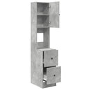 vidaXL Konyhaszekrény fiókkal ajtóval Szürke 35 x 50 x 180 cm Faanyag