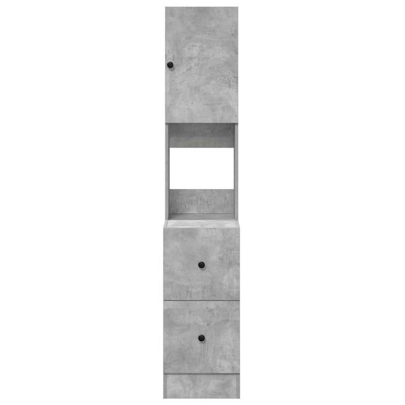 vidaXL Konyhaszekrény fiókkal ajtóval Szürke 35 x 50 x 180 cm Faanyag