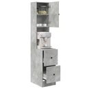 vidaXL Konyhaszekrény fiókkal ajtóval Szürke 35 x 50 x 180 cm Faanyag