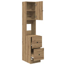 vidaXL Konyhaszekrény fiókkal polcokkal ajtóval kézműves tölgy Faanyag