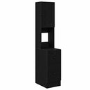 vidaXL Konyhaszekrény fiókkal polcokkal tárolóval Musta tammi Faanyag