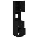 vidaXL Konyhaszekrény fiókkal polcokkal tárolóval Musta tammi Faanyag