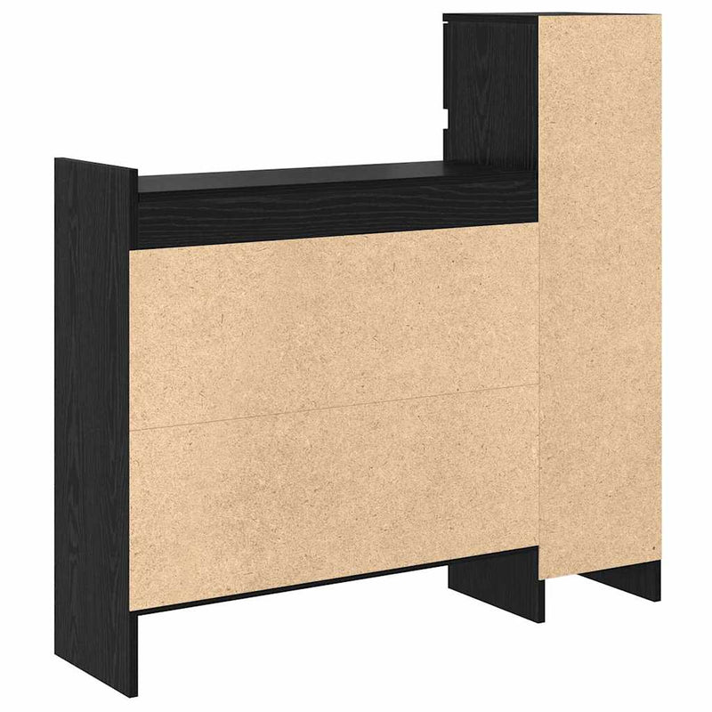 vidaXL Cipősszekrény fiókkal Musta tammi 100.5 x 28 x 100 cm Faanyag