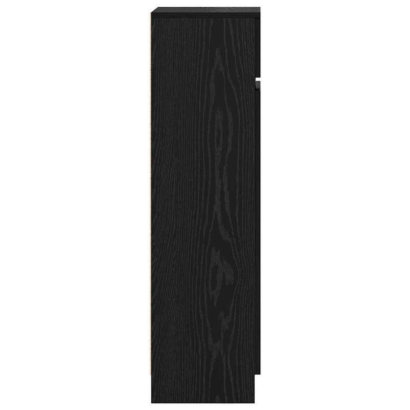 vidaXL Cipősszekrény fiókkal Musta tammi 100.5 x 28 x 100 cm Faanyag