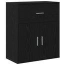 vidaXL Széf fiókkal Musta tammi 60 x 31 x 70 cm Faanyag