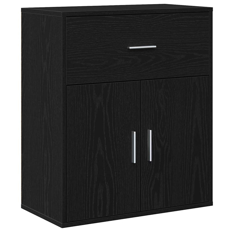 vidaXL Széf fiókkal Musta tammi 60 x 31 x 70 cm Faanyag