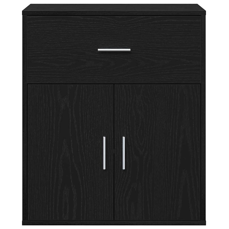 vidaXL Széf fiókkal Musta tammi 60 x 31 x 70 cm Faanyag