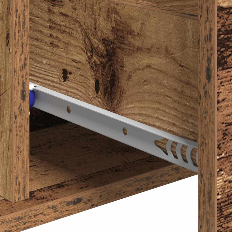 vidaXL Széf fiókkal Öreg fa 60 x 31 x 70 cm Faanyag