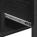 vidaXL Széf fiókkal Musta tammi 60 x 31 x 70 cm Faanyag