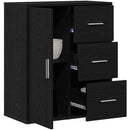 vidaXL Széf fiókkal Musta tammi 60 x 31 x 70 cm Faanyag