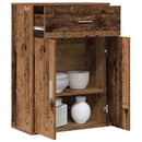 vidaXL Széf fiókkal Régi fa 79 x 38 x 80 cm Faanyag