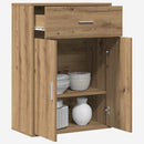 vidaXL Széf fiókkal kézműves tölgy 79 x 38 x 80 cm Faanyag