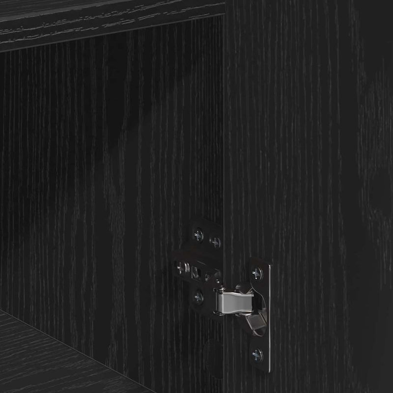 vidaXL Széf fiókkal Musta tammi 79 x 38 x 80 cm Faanyag