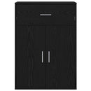 vidaXL Széf fiókkal Musta tammi 79 x 38 x 80 cm Faanyag