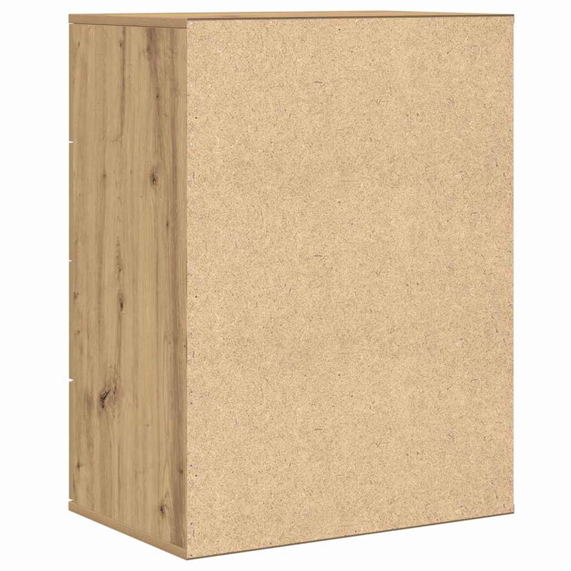 vidaXL Széf fiókkal kézműves tölgy 60 x 39 x 80 cm Faanyag