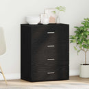 vidaXL Széf fiókkal Fekete tölgy 60 x 39 x 80 cm Faanyag