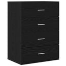 vidaXL Széf fiókkal Fekete tölgy 60 x 39 x 80 cm Faanyag