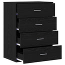 vidaXL Széf fiókkal Musta tammi 60 x 39 x 80 cm Faanyag