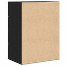 vidaXL Széf fiókkal Fekete tölgy 60 x 39 x 80 cm Faanyag
