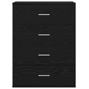 vidaXL Széf fiókkal Musta tammi 60 x 39 x 80 cm Faanyag