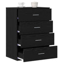 vidaXL Széf fiókkal Fekete tölgy 60 x 39 x 80 cm Faanyag