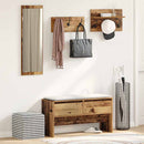 vidaXL Előszoba bútorkészlet fiókkal Régi fa 90 x 31 x 46.5 cm Faanyag