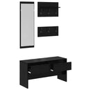 vidaXL Előszoba bútorkészlet fiókkal tárolóval 4 pcs Öreg fa Faanyag