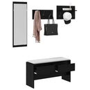 vidaXL Előszoba bútorkészlet fiókkal tárolóval 4 pcs Öreg fa Faanyag