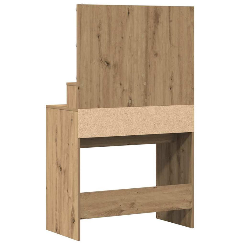 vidaXL Öltözködőasztal kézműves tölgy 80 x 41 x 134,5 cm Faanyag