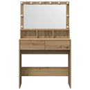 vidaXL Öltözködőasztal kézműves tölgy 80 x 41 x 134,5 cm Faanyag