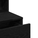 vidaXL Öltözködőasztal fiókkal Musta tammi 80 x 41 x 134,5 cm Faanyag