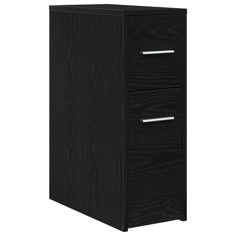 vidaXL Karcsú fürdő szekrény Musta tammi 22 x 44 x 61.5 cm Faanyag