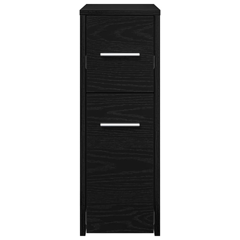 vidaXL Karcsú fürdő szekrény Musta tammi 22 x 44 x 61.5 cm Faanyag