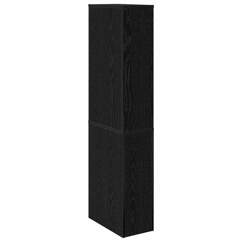 vidaXL Keskeny Fürdőszobai Szekrény Musta tammi 22 x 41 x 135 cm