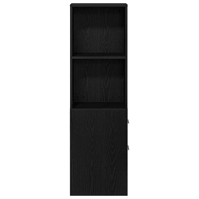 vidaXL Keskeny Fürdőszobai Szekrény Musta tammi 22 x 41 x 135 cm